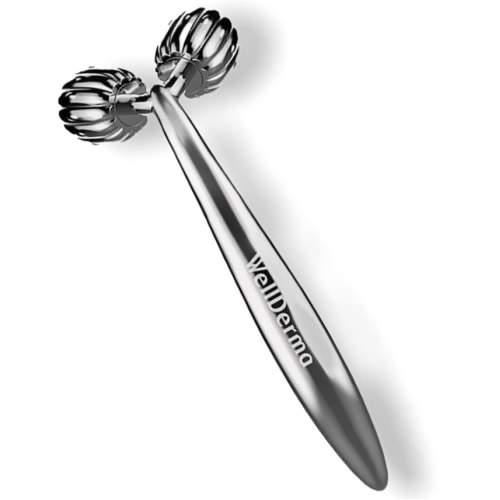 Роликовий масажер для обличчя та шиї WellDerma Face Lifting Dark Silver Roller