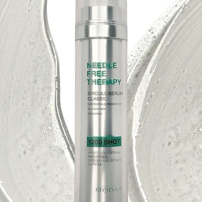Сироватка для обличчя MODAY Needle-Free Therapy Spicule Serum 1200 SHOT зі спікулами, ніацинамідом, кофеїном та гіалуроновою кислотою 50 мл