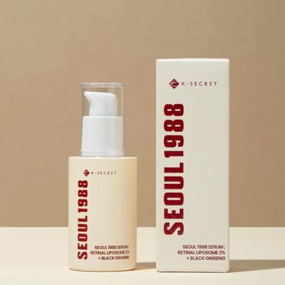 Антивікова сироватка для обличчя з ретиналем K-Secret SEOUL 1988 Serum: Retinal Liposome 2% + Black Ginseng, 30ml