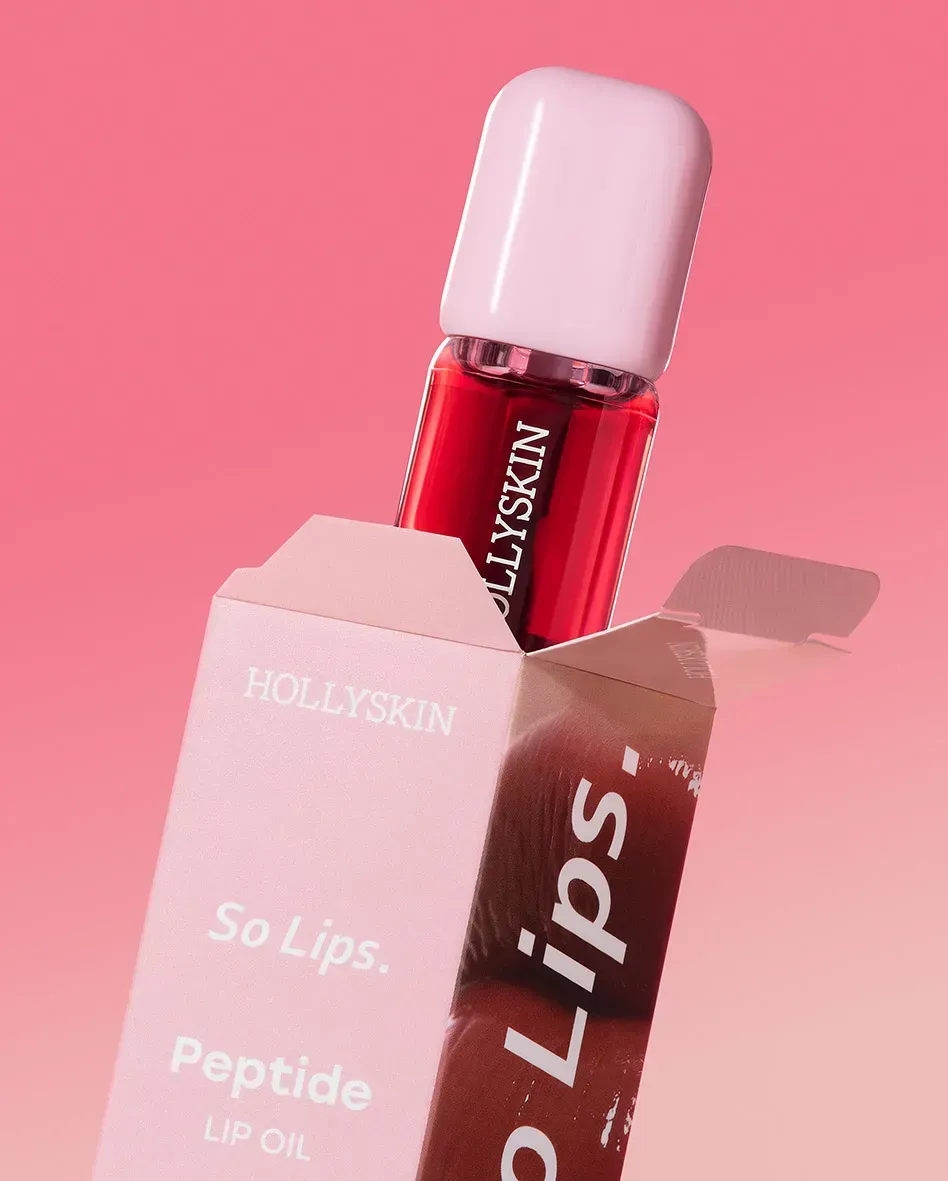 Зволожувальна олія для губ HOLLYSKIN So Lips. Peptide Lip Oil 008. Cherry Toffee