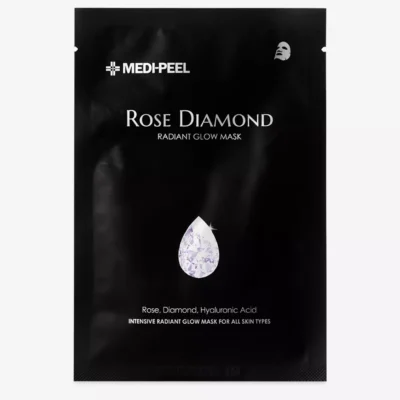 Тканинна маска Medi Medi-Peel Rose Diamond Radiant Glow Mask з алмазною пудрою, 25 мл