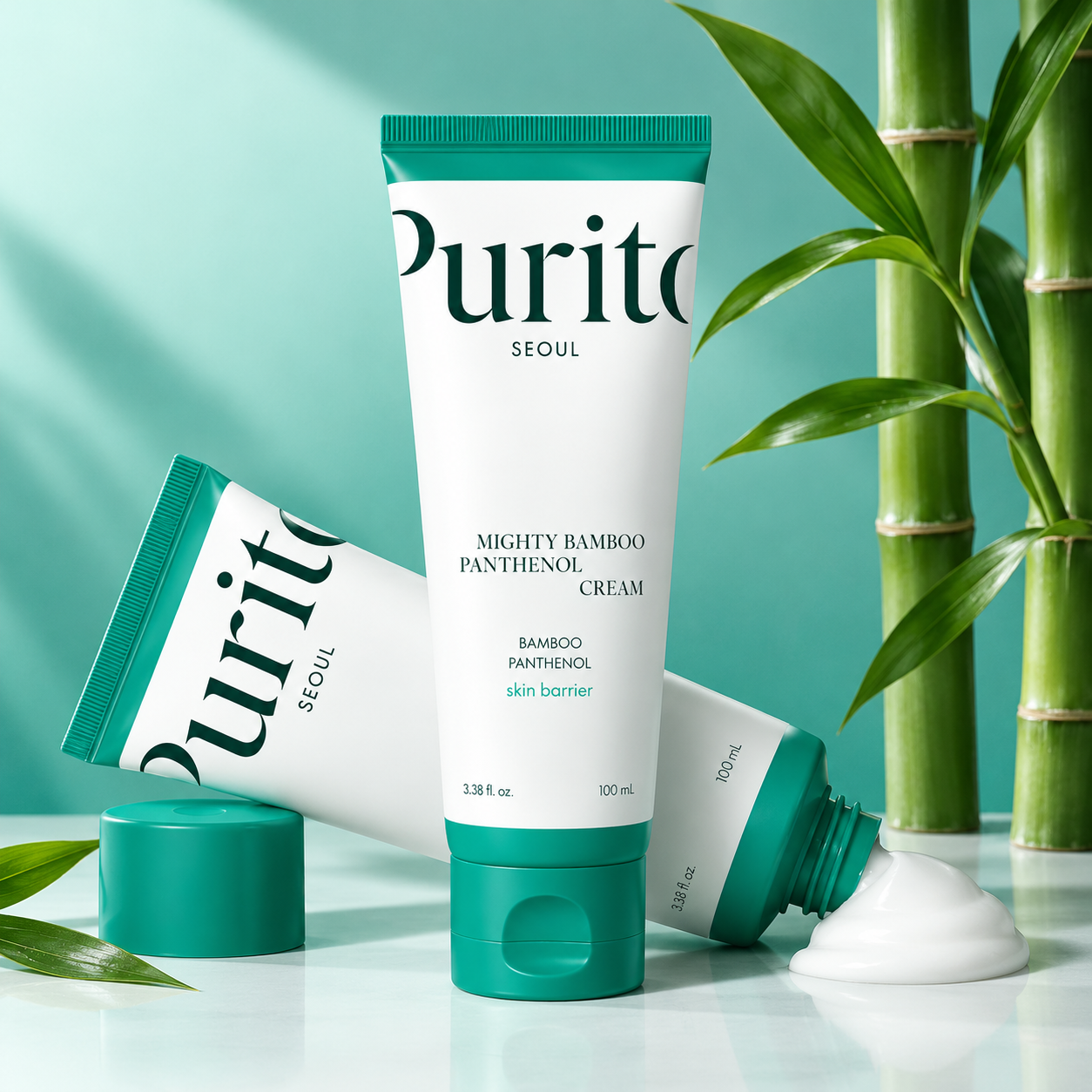 Бар’єрний крем з екстрактом бамбука та пантенолом Mighty Bamboo Panthenol Cream Purito