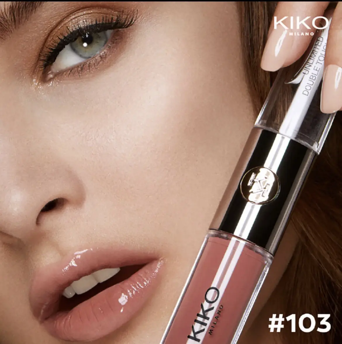 Двоетапна рідка помада Kiko Milano Unlimited Double Touch (103 Natural Rose )