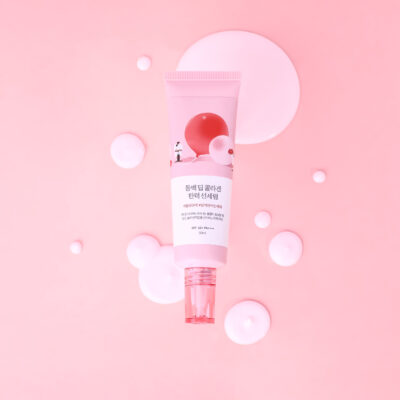 Сонцезахисна сироватка з колагеном ROUND LAB Camellia Deep Collagen Firming Sun Serum, 50 ml