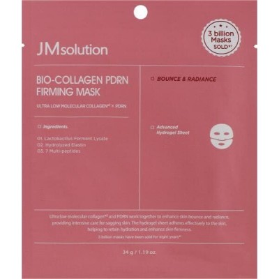 Зміцнююча тканинна маска для обличчя з колагеном і PDRN JMsolution Bio-Collagen PDRN Firming Mask, 34ml