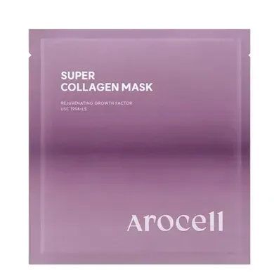 Гідрогелева маска з колагеном і пептидами для ліфтингу та зволоження arocell super collagen mask