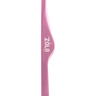 ZOLA Пінцет скошений професійний для брів LIGHT PINK