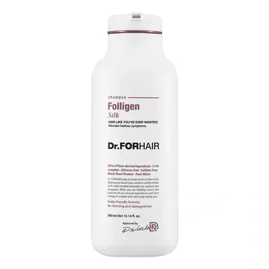 Шампунь для сухого та пошкодженого волосся Dr.FORHAIR Folligen Silk Shampoo, 300мл