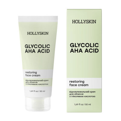 Відновлювальний крем для обличчя HOLLYSKIN Glycolic AHA Acid з гліколевою кислотою