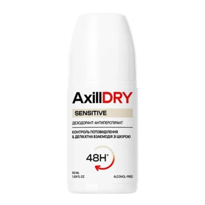 Кульковий дезодорант антиперспірант AxillDRY Sensitive до 48 годин 50 мл