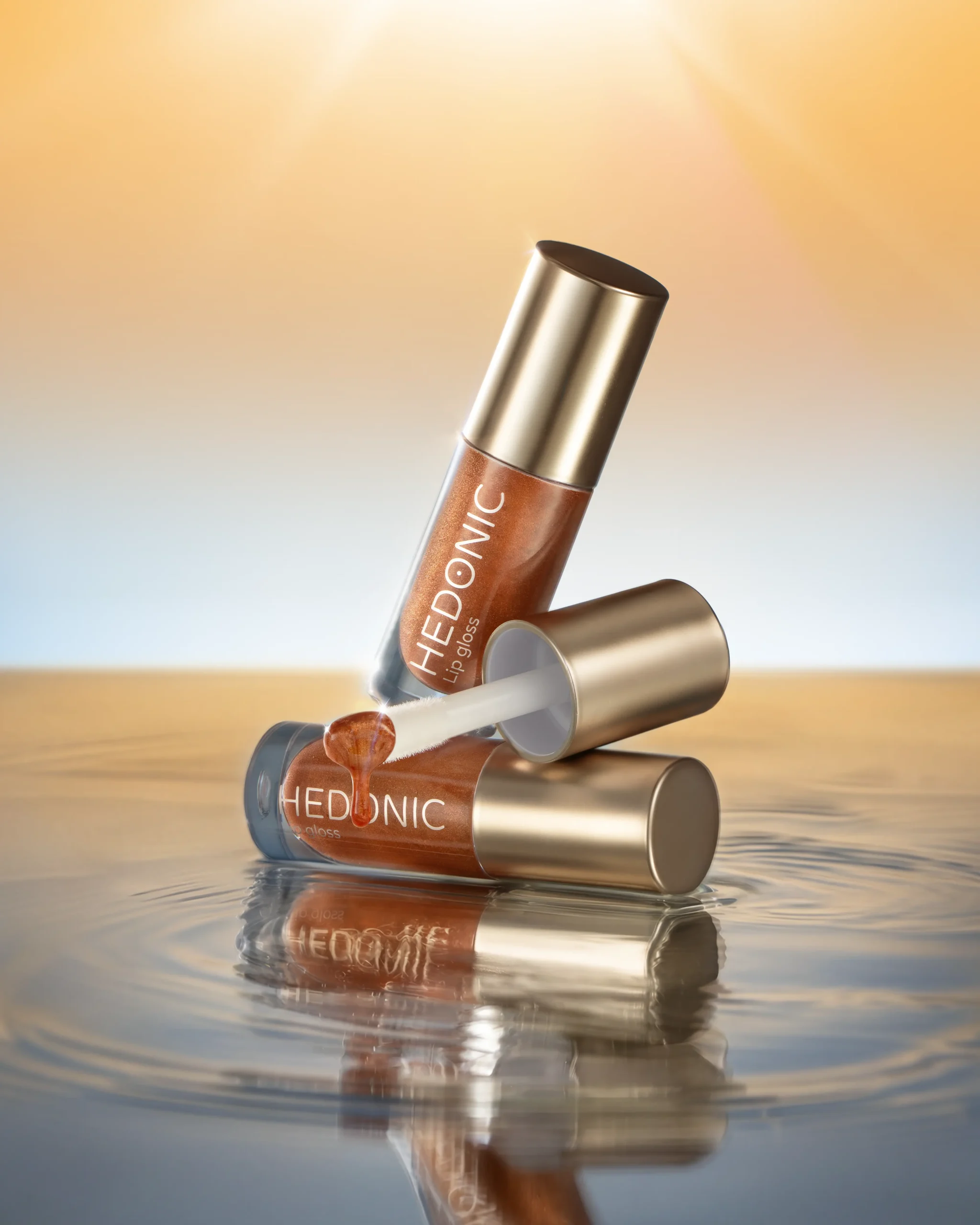 Блиск для губ HEDONIC Peptide Lip Gloss “Golden hour” limited edition