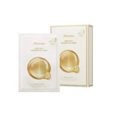 Тришарова зволожувальна маска для обличчя з колоїдним золотом JMsolution Prime Gold Premium Foil Mask 35ml