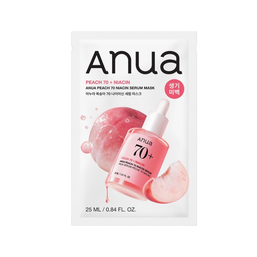 Тканинна маска-сироватка з екстрактом персика і ніацинамідом ANUA Peach Niacin Serum Mask 25ml