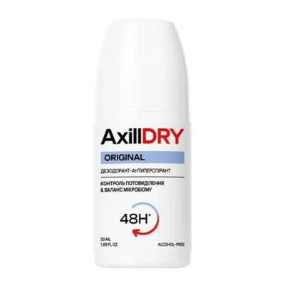 Кульковий дезодорант-антиперспірант AxillDRY Original до 48 годин  50 мл