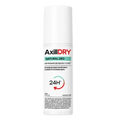 Натуральний дезодорант спрей AxillDRY Natural Deo до 24 годин 110 мл