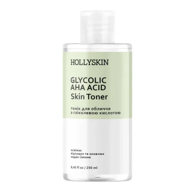 Тонік для обличчя HOLLYSKIN Glycolic AHA Acid з гліколевою кислотою, 250 мл