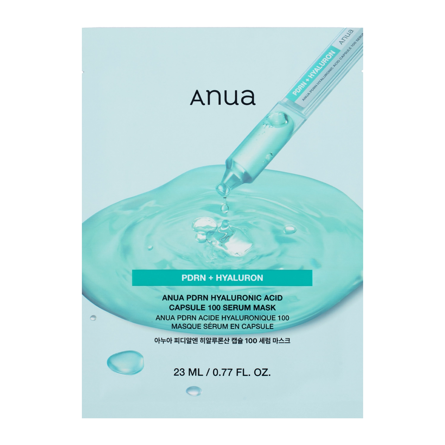 Зволожуюча тканинна маска з PDRN та гіалуроновою кислотою ANUA PDRN Hyaluronic Acid Capsule 100 Serum Mask