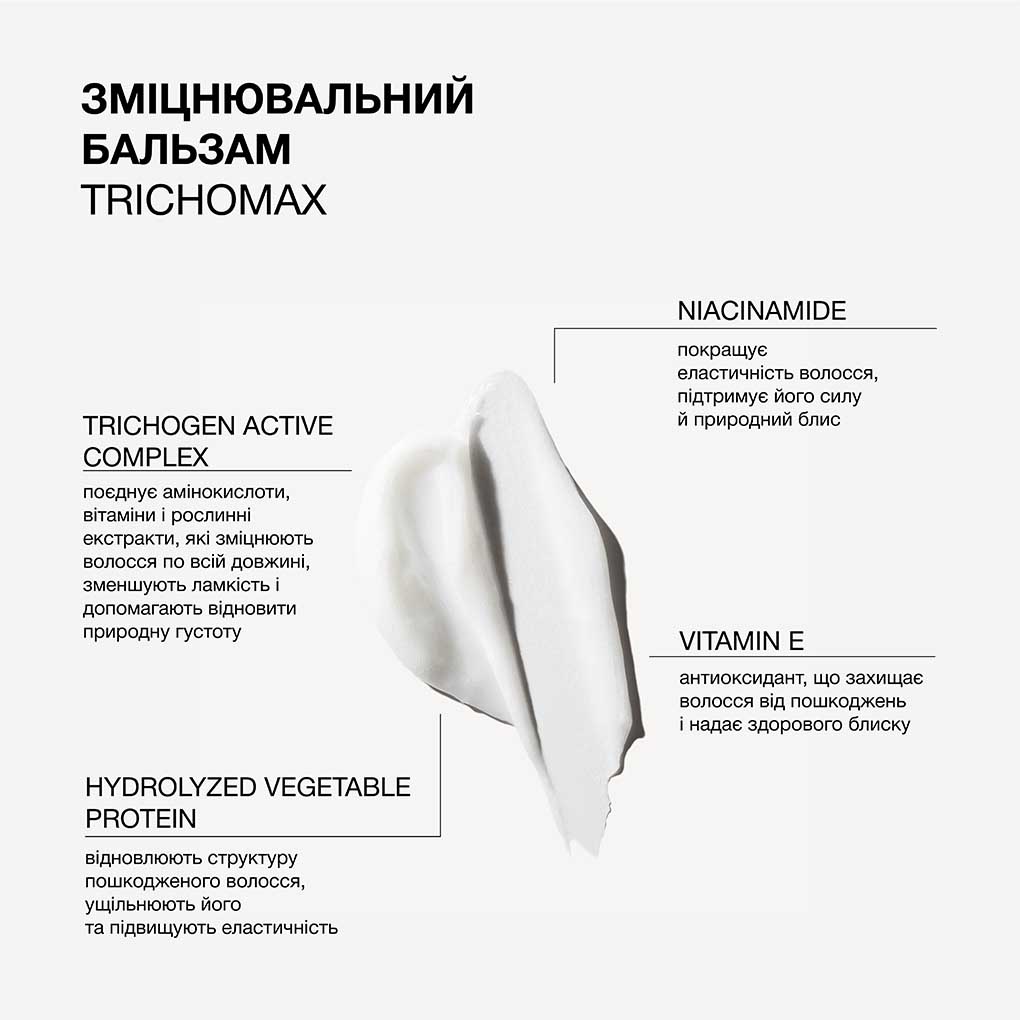 Зміцнювальний бальзам для волосся схильного до ламкості та випадіння Trichomax Triology 200ml
