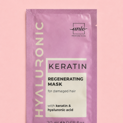 Маска для пошкодженого волосся Unic keratin regenerating mask 20 ml