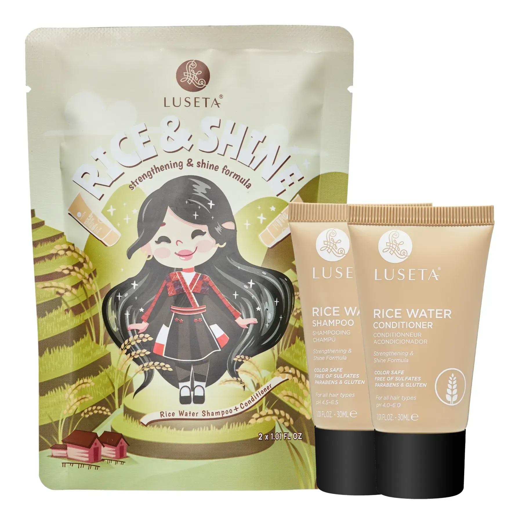 Набір шампуню та кондиціонеру Luseta Beauty Rice Water