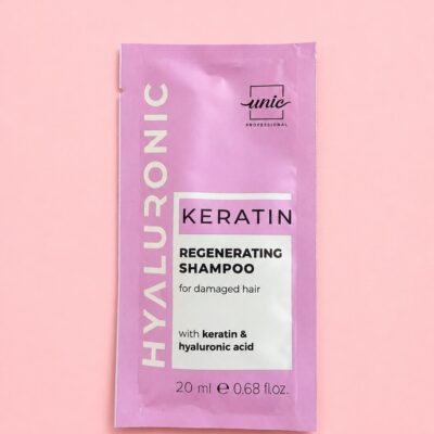 Шампунь для пошкодженого волосся Unic keratin regenerating shanpoo 20 ml