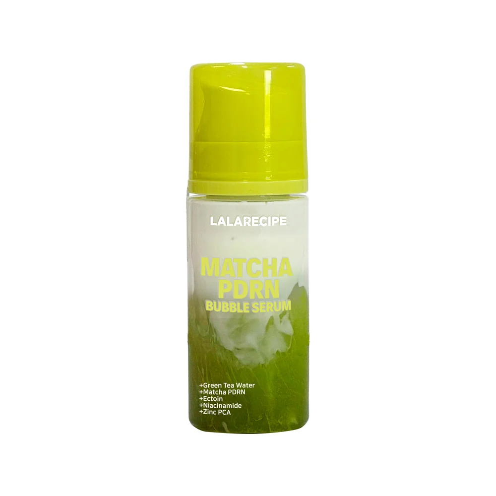 Бульбашкова сироватка для обличчя з матчею LALARECIPE Matcha PDRN Bubble serum 95ml