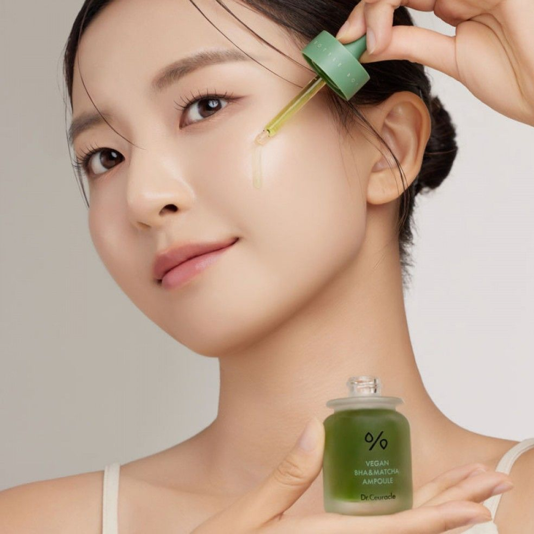 Ампульна сироватка з BHA кислотою та екстрактом матча Dr.Ceuracle Vegan BHA&Matcha Ampoule 30 ml