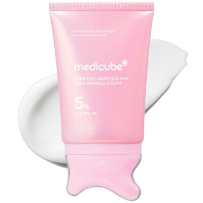 Крем для шиї проти зморшик з полінуклеотидами та колагеном Medicube PDRN Collagen Gua sha Nesk Wrinkle cream 90g