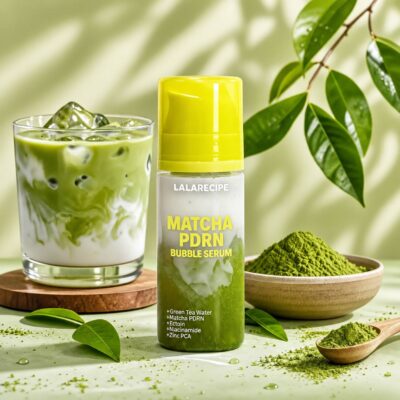 Бульбашкова сироватка для обличчя з матчею LALARECIPE Matcha PDRN Bubble serum 95ml