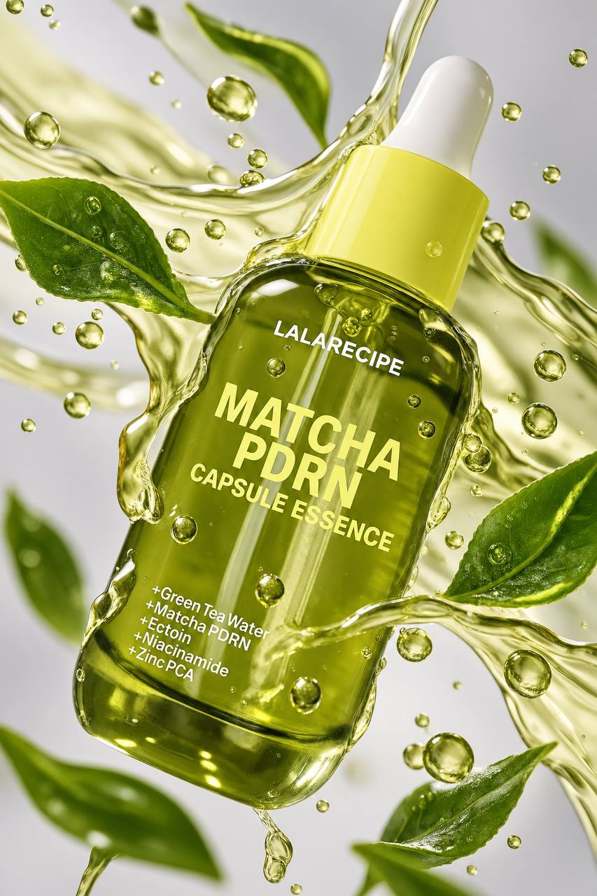 Заспокійлива капсульна есенція-сироватка з Матчею LALARECIPE Matcha PDRN Capsule essense 30ml